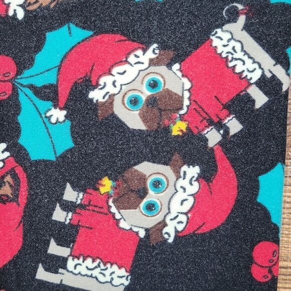 LuLaRoe Pug Holiday Leggings one size - Picture 8 of 8